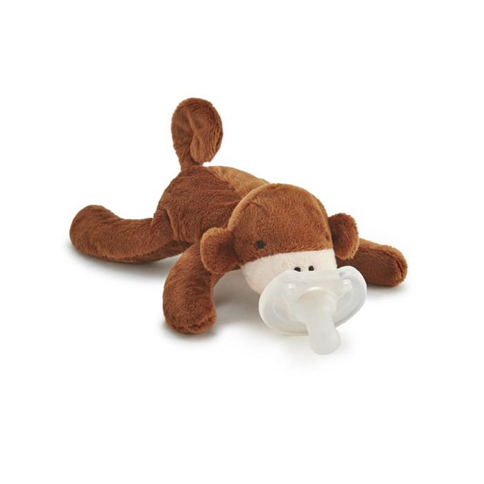 Пустышка силиконовая с развивающей игрушкой "Обезьянка Густаво"