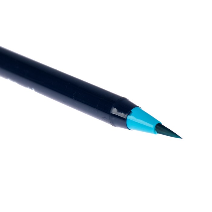 Кисть с чернилами "Зелёные, коричневые и голубой" набор 5 шт 12х4 см