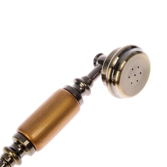 Телефон ретро полистоун. Медный на круглой подставке с металлической резьбой 24*19 см