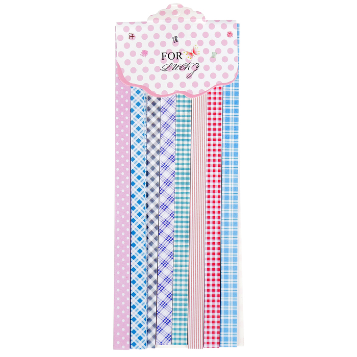 Полоски для квиллинга "Клетка" набор 128 полосок ширина 1,2 см длина 25 см 25,8х9,7 см