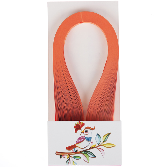 Полоски для квиллинга "Оранжевые" набор 120 полосок ширина 1 см длина 39 см