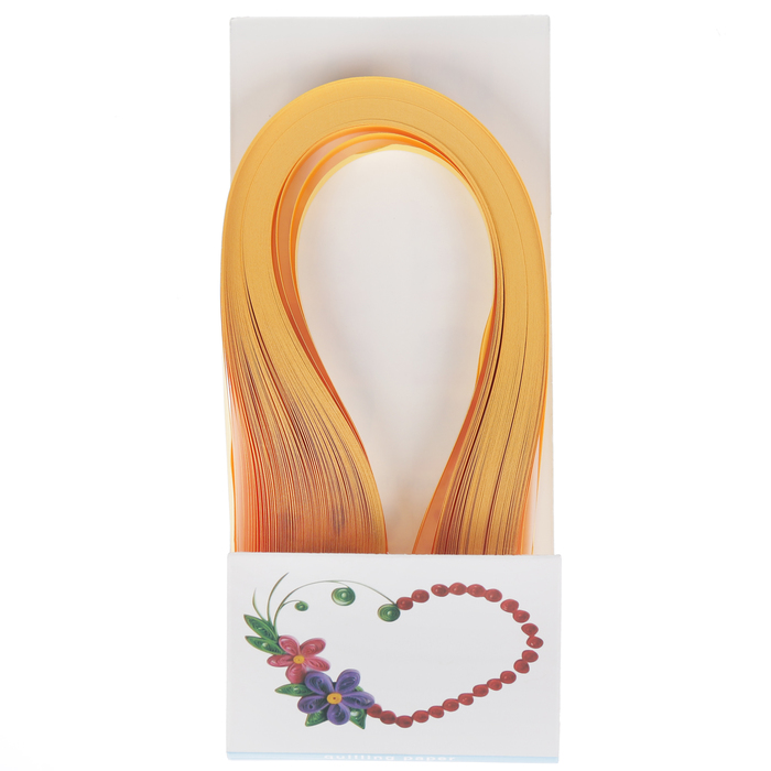 Полоски для квиллинга "Горчичные" набор 120 полосок ширина 1 см длина 39 см