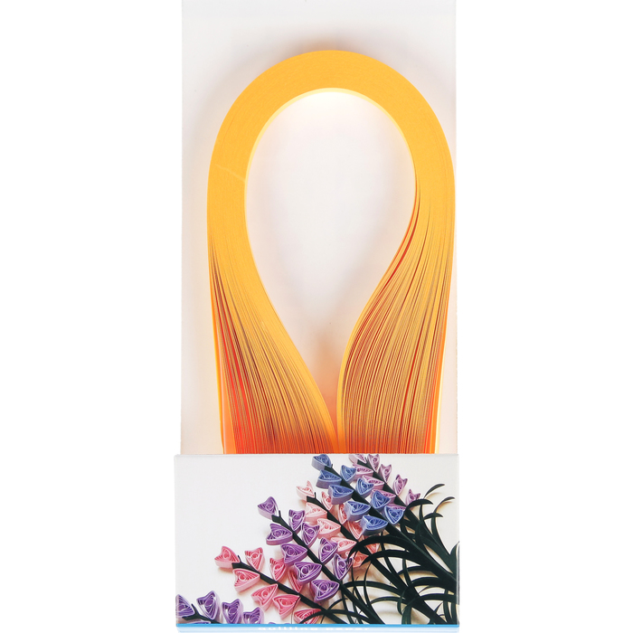 Полоски для квиллинга "Ярко-оранжевые" набор 120 полосок ширина 1 см длина 39 см