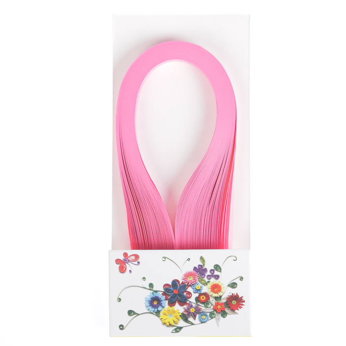 Полоски для квиллинга "Ярко-розовые" набор 120 полосок ширина 1 см длина 39 см