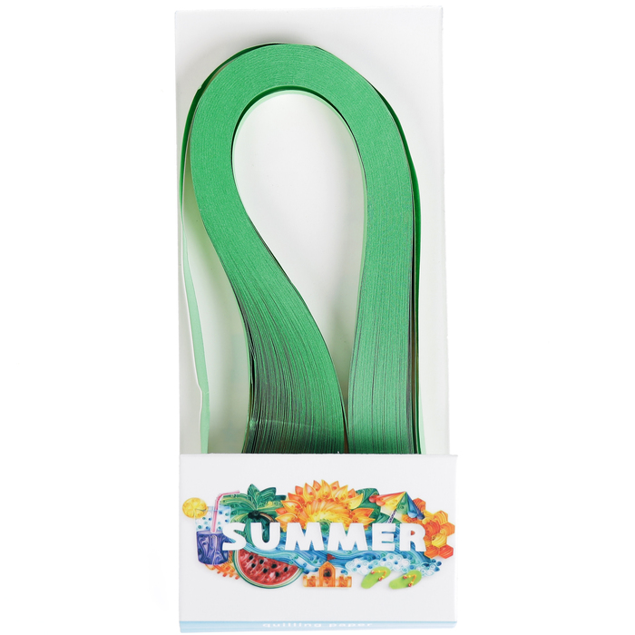 Полоски для квиллинга "Зелёные" набор 120 полосок ширина 1 см длина 39 см