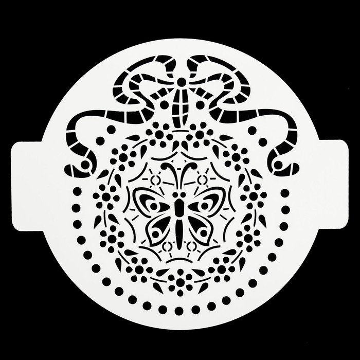 Трафарет пластик круглый "Праздничный" d=24 см