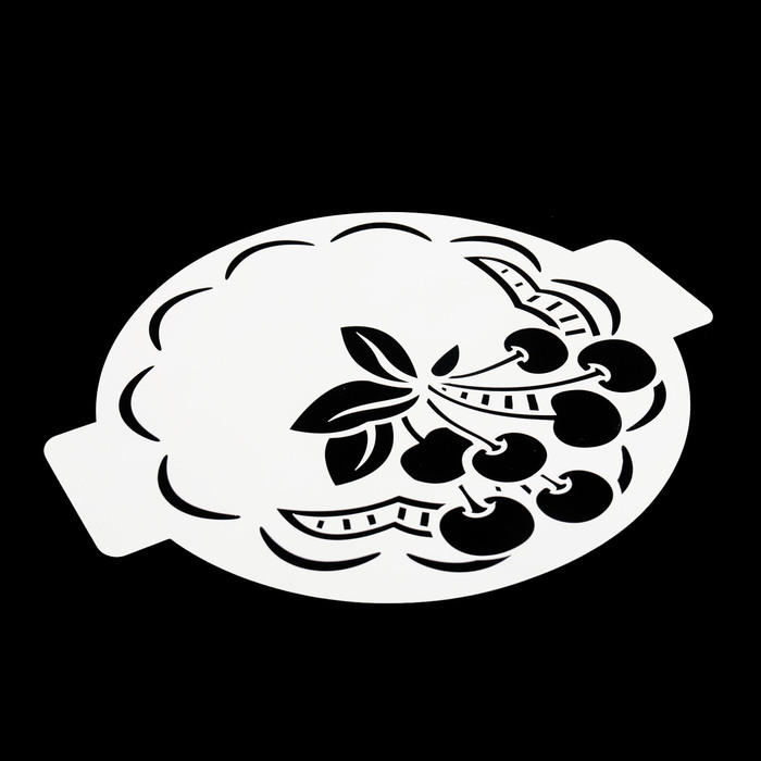 Трафарет пластик круглый "Вишенки" d=24 см