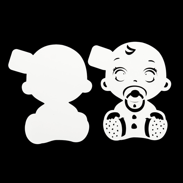 Трафарет пластик "Малыш" 10х10 см