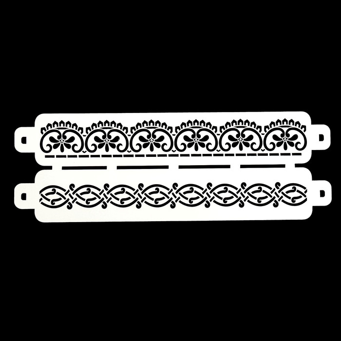 Трафарет бордюрный двойной "Узоры" 11х32 см