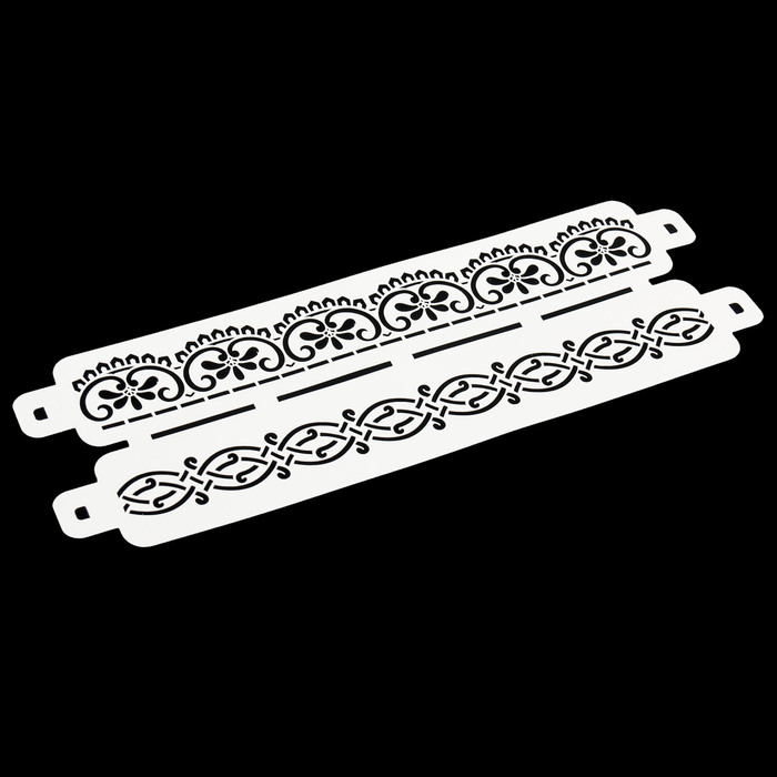 Трафарет бордюрный двойной "Узоры" 11х32 см