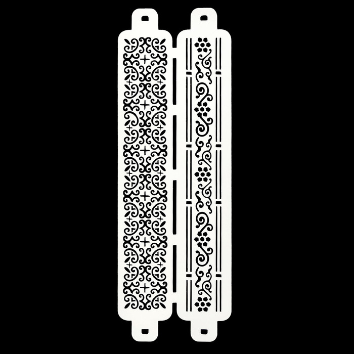 Трафарет бордюрный двойной "Широкий и узкий" 11х32 см