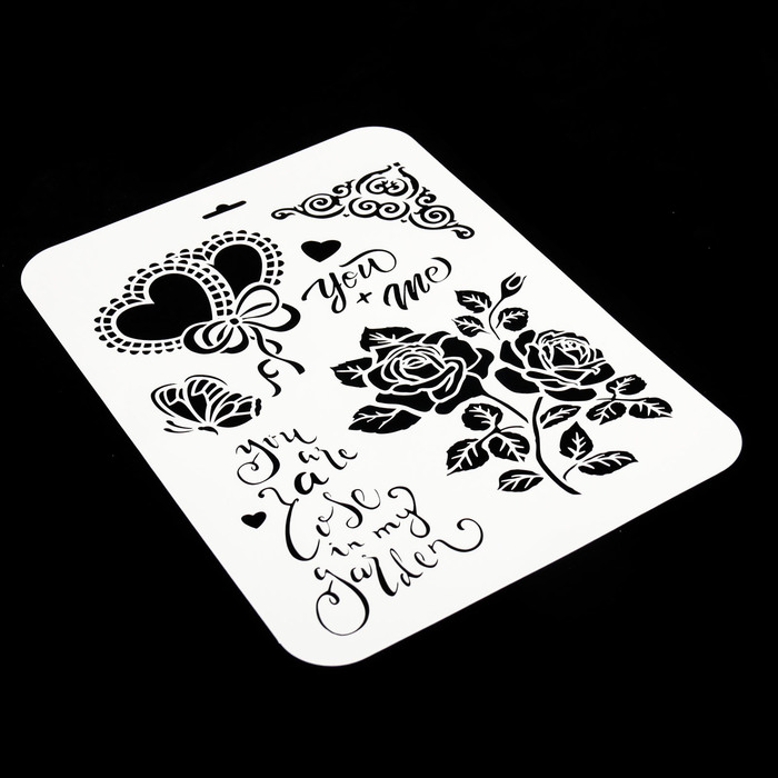 Трафарет пластик "Романтика" 22х31 см