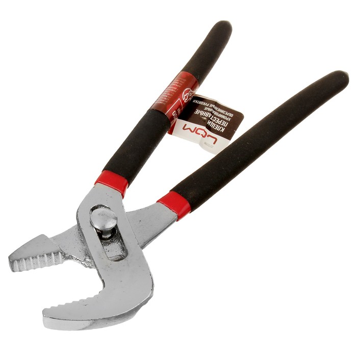 Клещи переставные LOM, 200 мм, хромированные, обрезиненные рукоятки