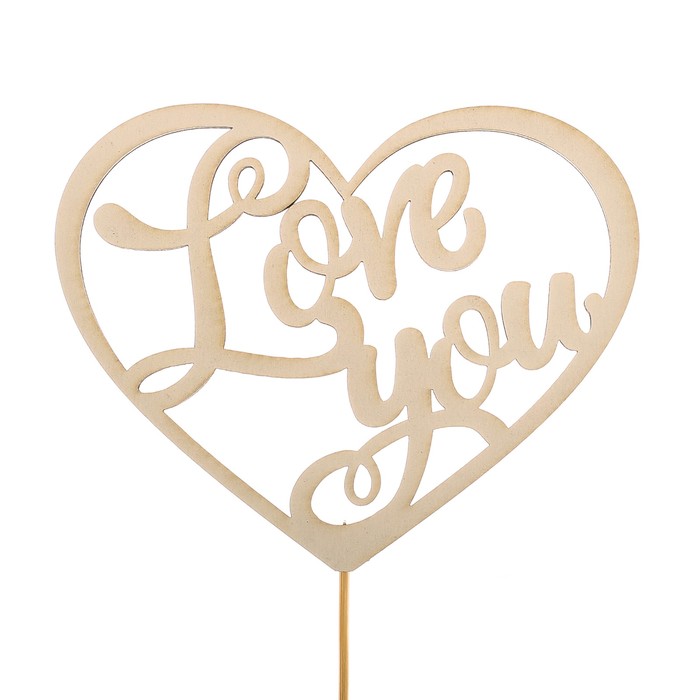 Топпер «Love you», белый, 12,5х10 см