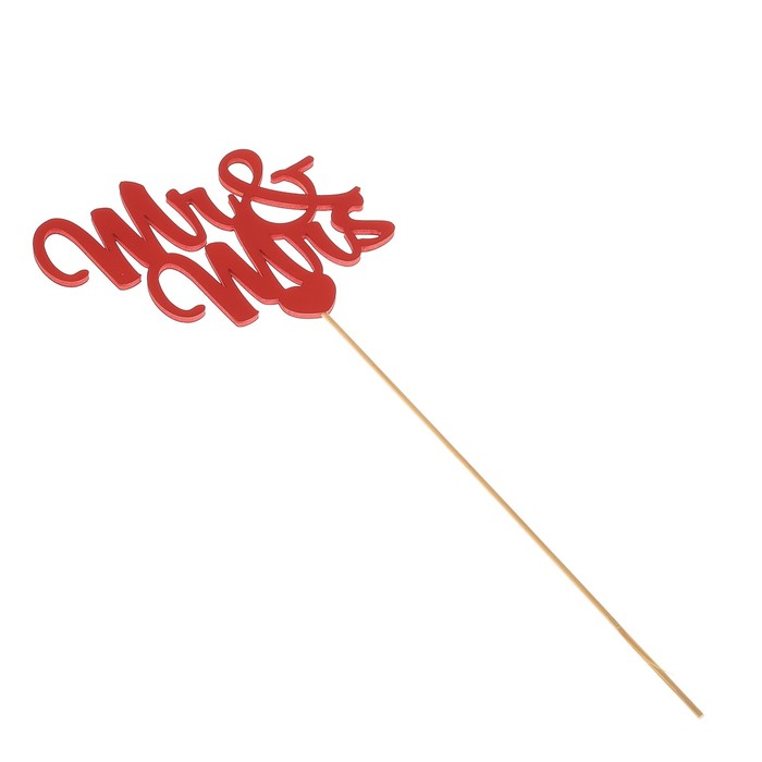 Топпер «Mr&Mrs», красный, 11х9,5 см