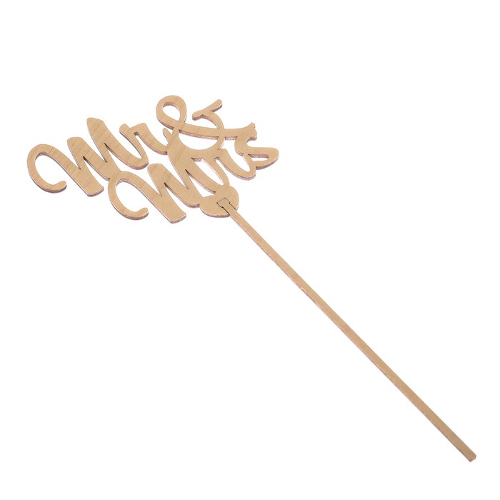 Топпер «Mr&Mrs», натуральный, 11х9,5 см