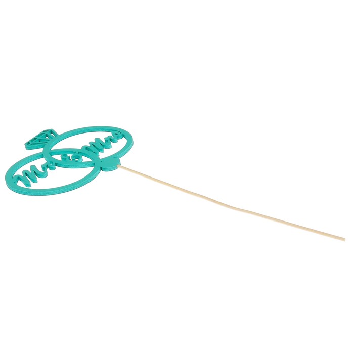 Топпер «Свадебные кольца Mr&Mrs», мятный, 12х10 см