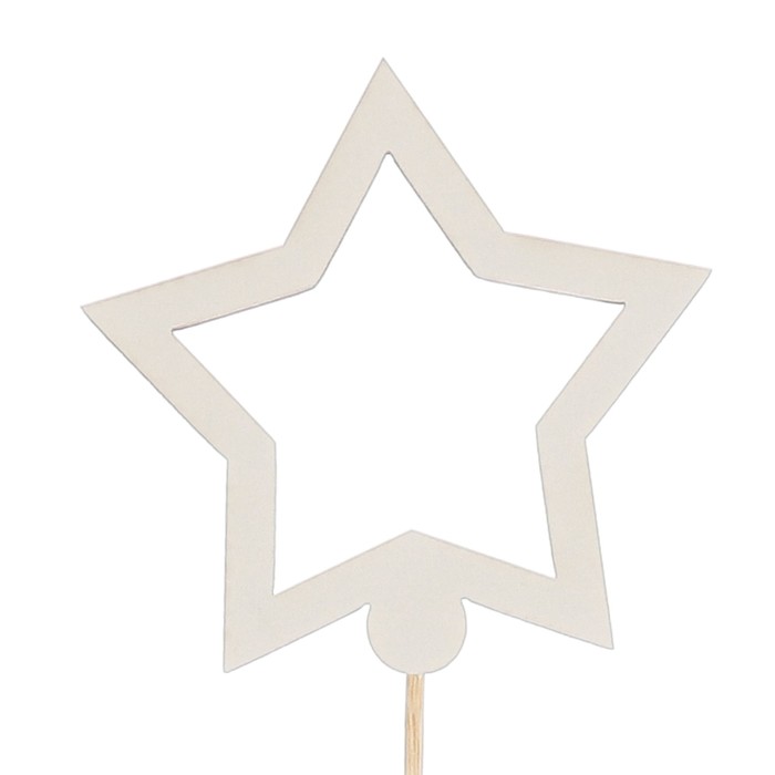 Топпер «Звезда», белый, 7,5х7 см