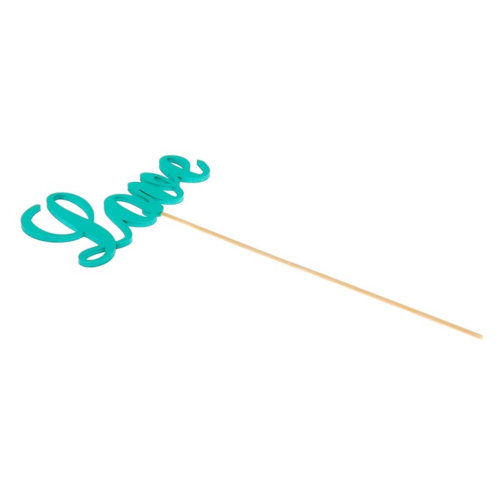 Топпер «Love», мятный, 12,5х7 см