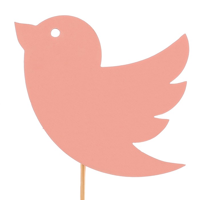 Топпер «Птичка», розовый, 7,5х6 см