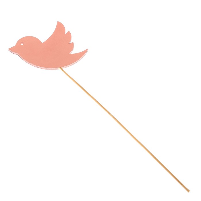 Топпер «Птичка», розовый, 7,5х6 см