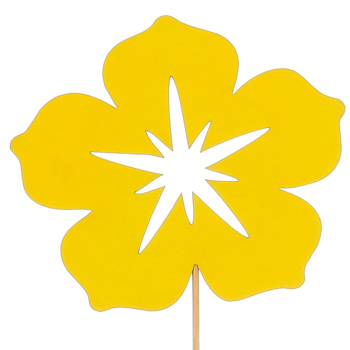 Топпер «Цветок», жёлтый, 10х8,5 см