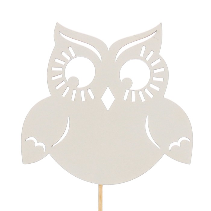 Топпер «Сова», белый, 10х9,5 см