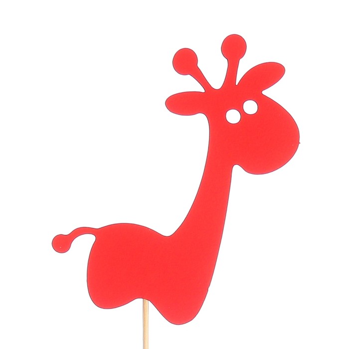 Топпер «Жирафик», красный, 7,5х10 см