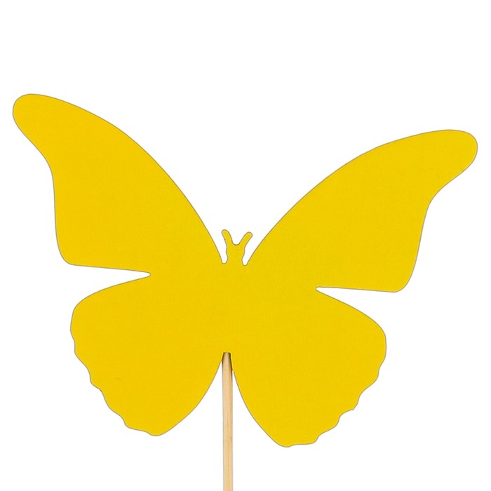 Топпер «Бабочка», жёлтый, 10х10 см