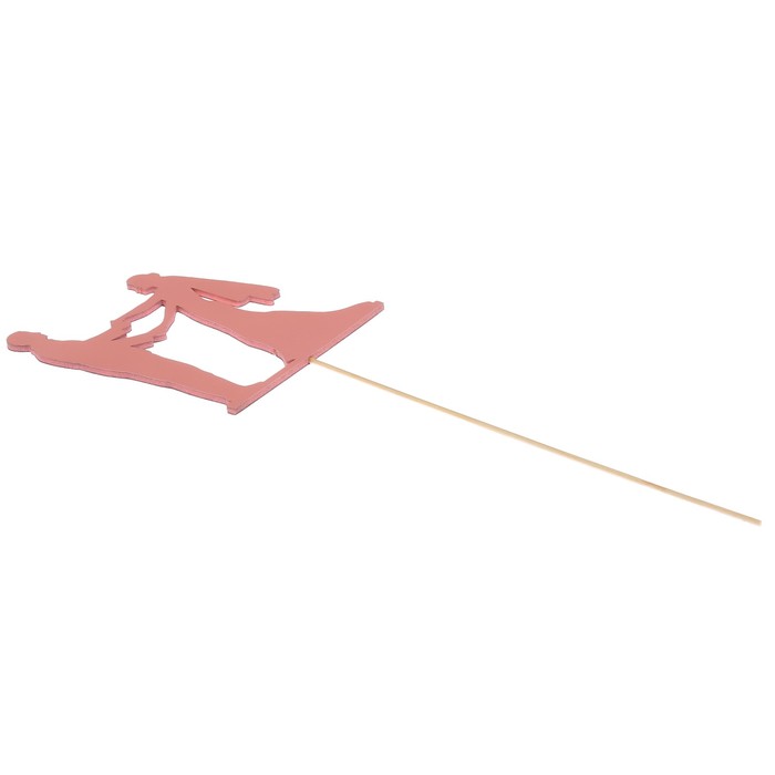 Топпер «Молодожёны», розовый, 10х11,5 см