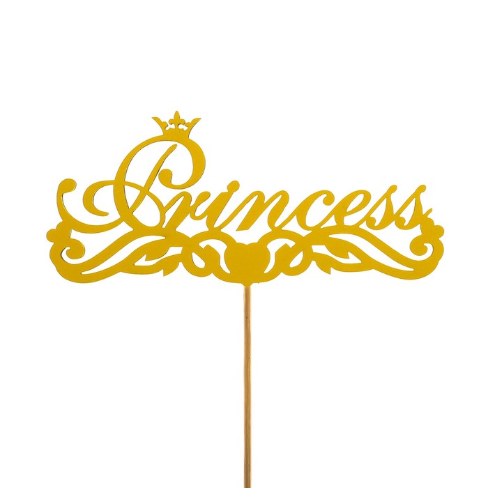 Топпер «Princess», жёлтый, 12,5х6 см