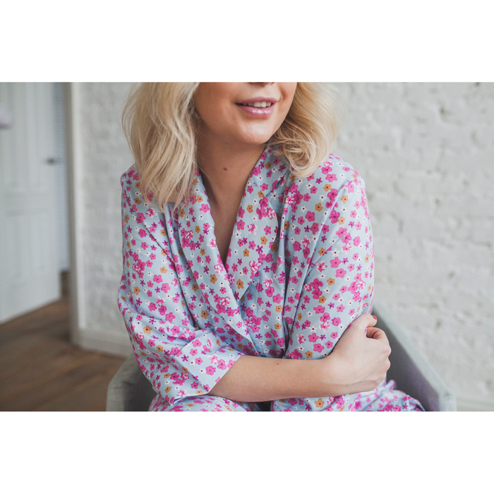 Рубашка женская KAFTAN "Flowers of dream", р-р 50-52, 80% хл., 20% п/э