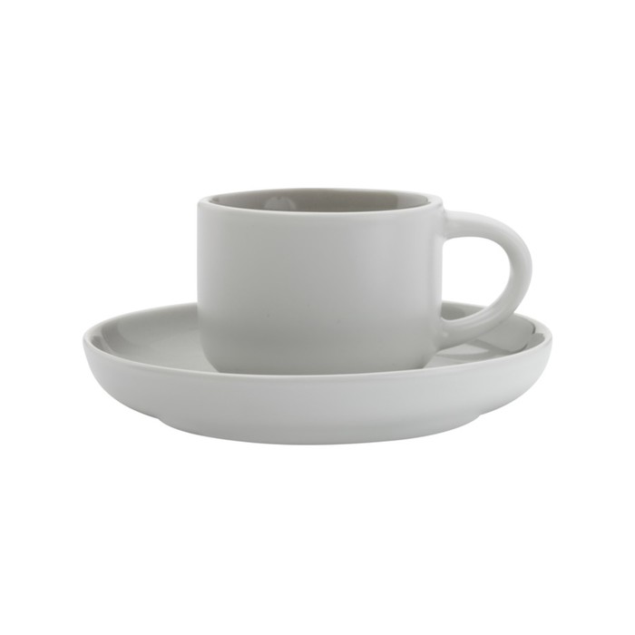 Чашка кофейная с блюдцем Оттенки (серая) без инд.упаковки