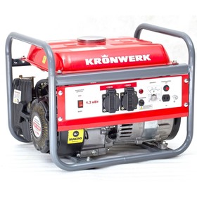 

Генератор KRONWERK LK 1500, бензиновый, 1.2 кВт, 220 В, бак 6 л, ручной старт