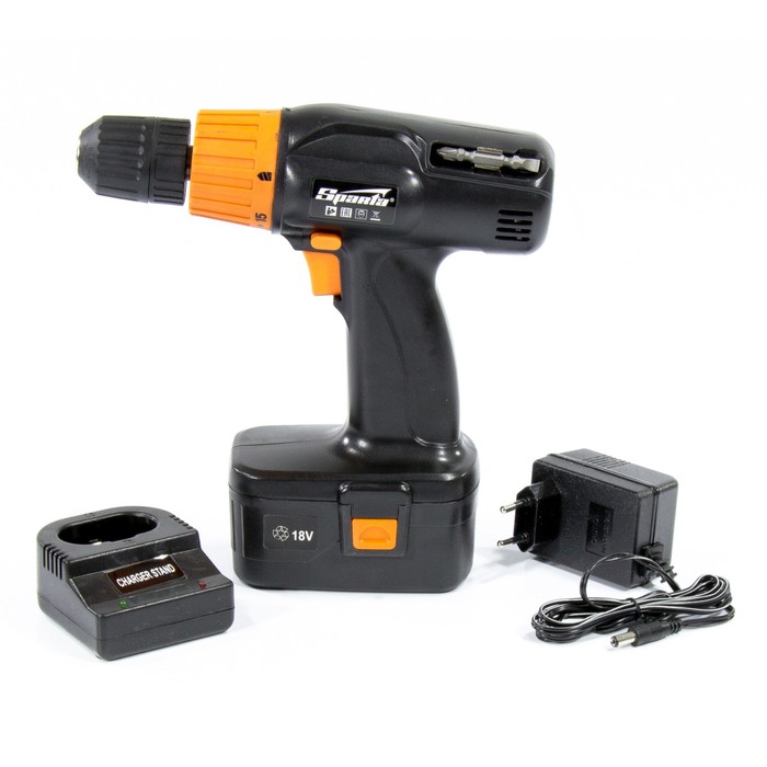 Аккумуляторная дрель-шуруповёрт Sparta 18 В, 0-550 об/мин