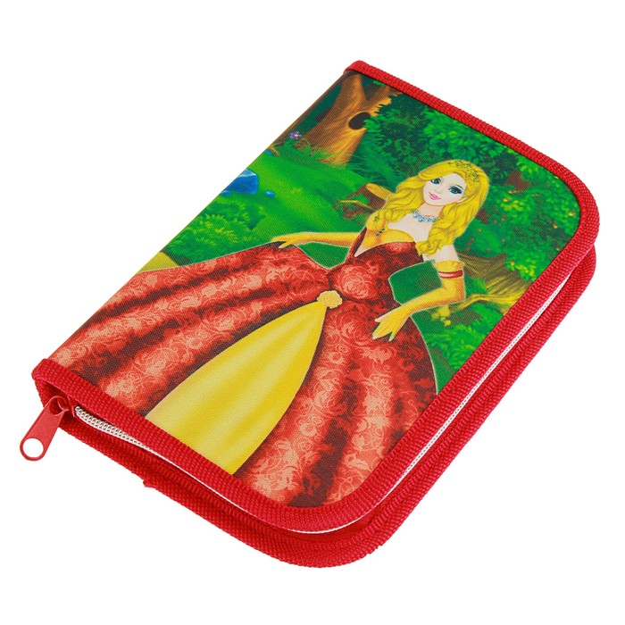Пенал 1 секция 130х200 мм, ткань "Принцесса в лесу"
