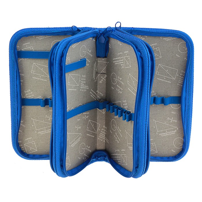 Пенал 3 секции 105х190 мм, ткань "Звездный мотоцикл"