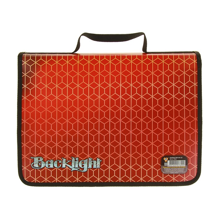 Папка с ручками пластиковая на липучке А4, 335x235х55 мм «Авто лайт»