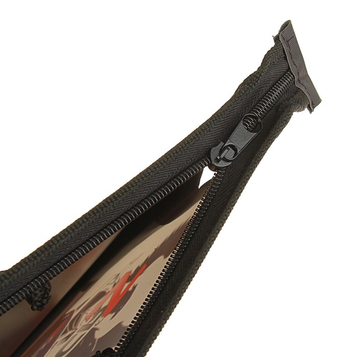 Папка с ручками пластиковая А4, 335x235х55мм «Черная машина», ручки-шнурок