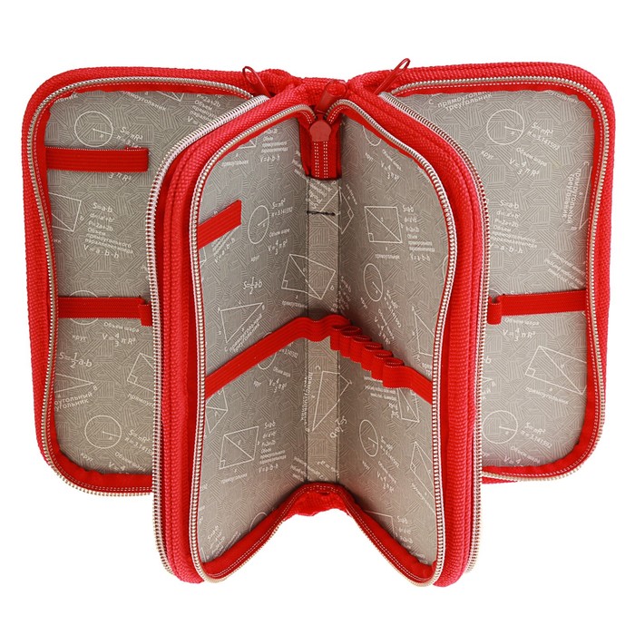 Пенал 3 секции 105х190 мм, ламинированный картон "Принцесса с птичкой"