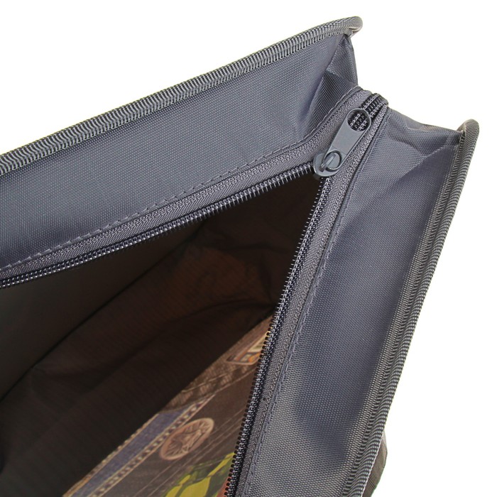 Папка с ручками пластиковая А4, 330x260х75 мм «Чёрный джинс»