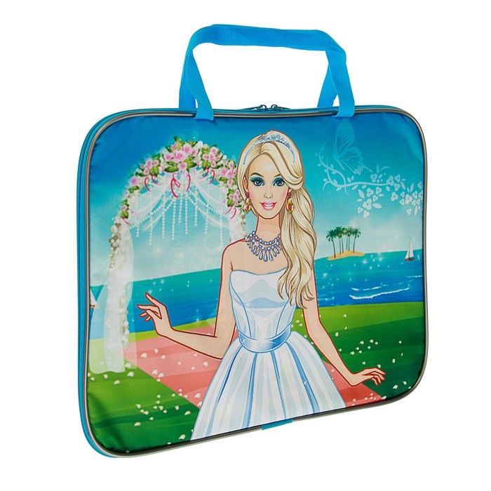 Папка с ручками текстиль А4 20ммм 335х260 «Красавица»