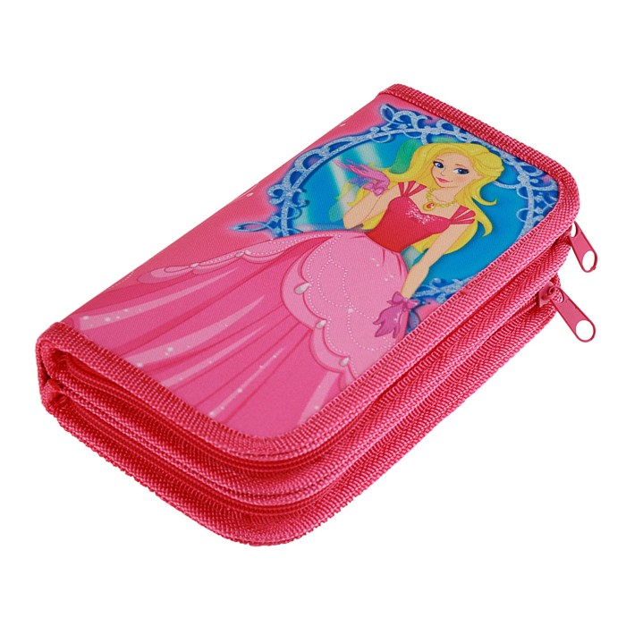 Пенал 2 секции 105х190 мм, ткань "Нарядная принцесса"