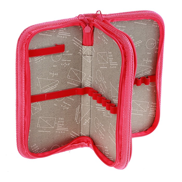 Пенал 2 секции 105х190 мм, ткань "Нарядная принцесса"