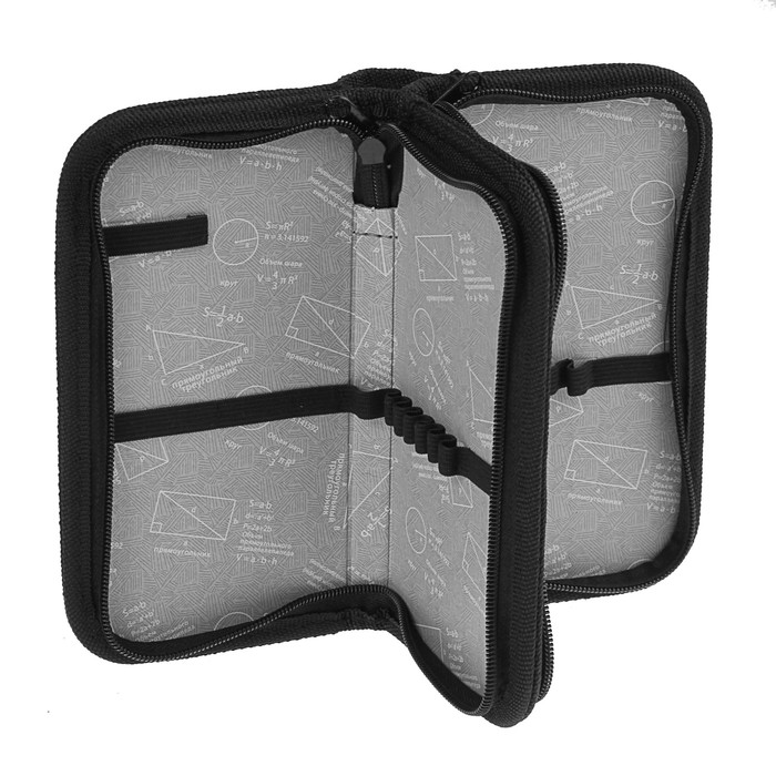 Пенал 2 секции 105х190 мм, ткань "Прикольные бульдоги"