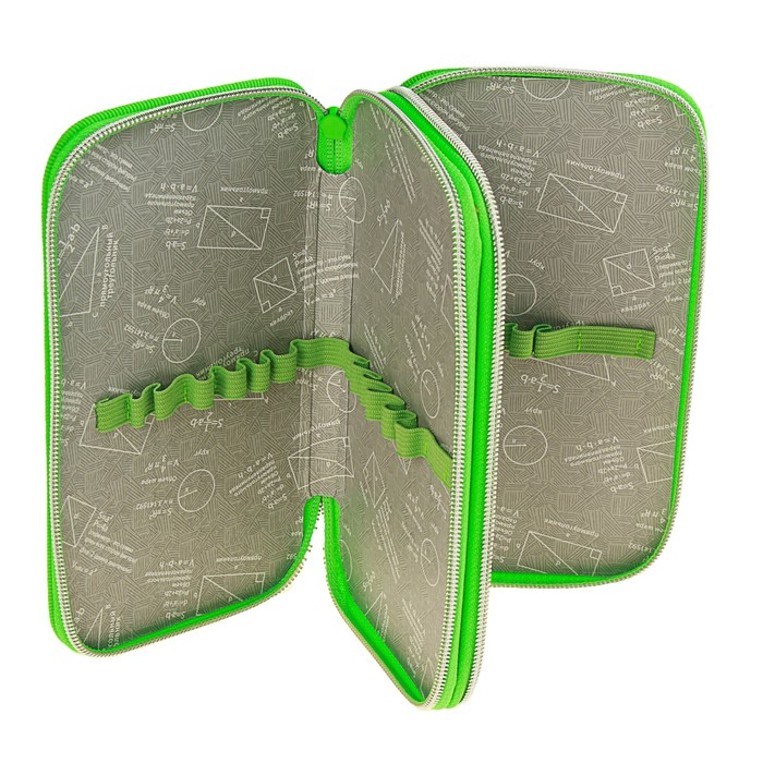 Пенал 2 секции 105х190 мм, ткань "Цветочки"