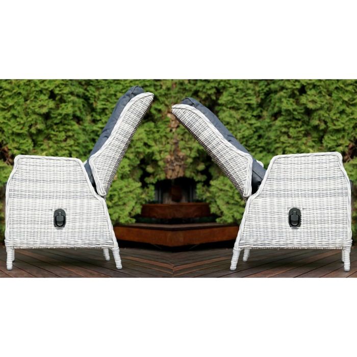 Регулируемое кресло из ротанга ВЕРОНА в комплекте с подушками