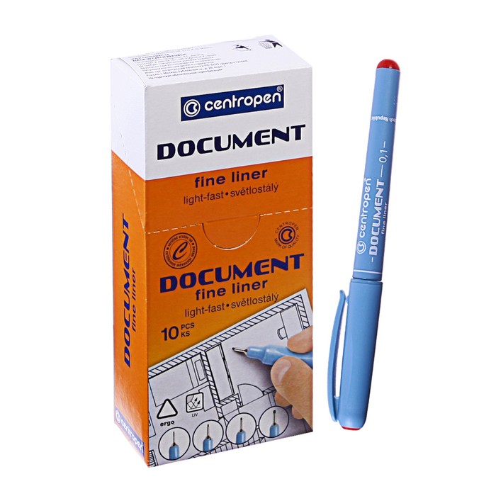 Линер-график Centropen 2631, 0,1 мм, красный, длина письма 500 м