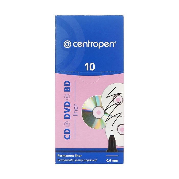 

Mаркер для CD/DVD 1,2 мм Centropen 4616, линия 0,6 мм, цвет синий
