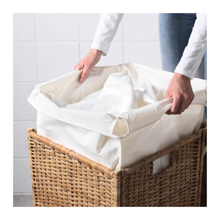 Корзина для белья с подкладкой 80 л, ротанг БРАНЭС